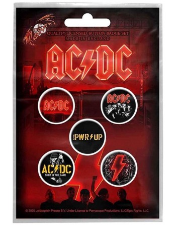 AC/DC button PWR UP 5-pack
