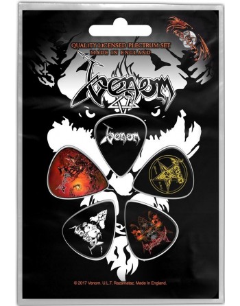 Venom Plectrum Black Metal 5-pack 1.00 mm