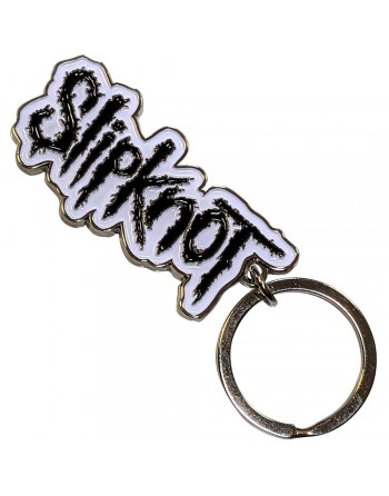 Slipknot - Black Logo White Border - Sleutelhanger