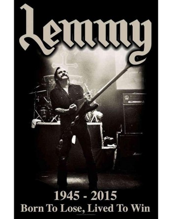 Lemmy - Lived to Win - Textielposter