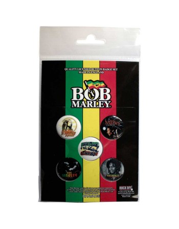 Bob Marley - Bob & The Wailers - Button - 5-pack