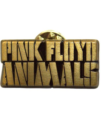 Pink Floyd - Animals Gold Text Logo - Pin