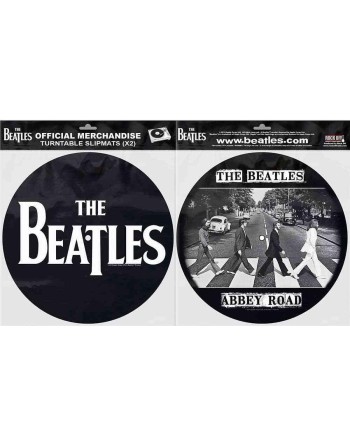 The Beatles - Drop T Logo & Abbey Road - Platenspeler Slipmat